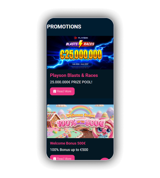 Sweetsino promotions page showing the welcome routes and VIP cashback tiers.